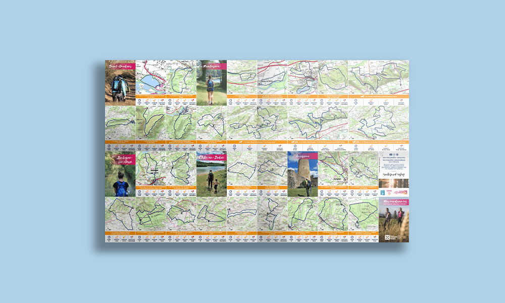 Carte circuits randonnées Comminges